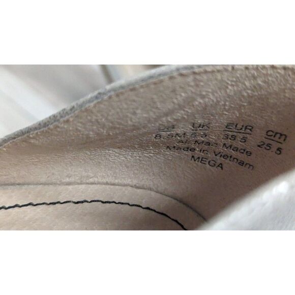 Life Stride Mega Womens Size 8.5 M Silver Leather Slip On Pump Stiletto Heels - Picture 10 of 10